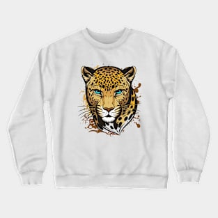 Graffiti Paint Leopard Creative Crewneck Sweatshirt